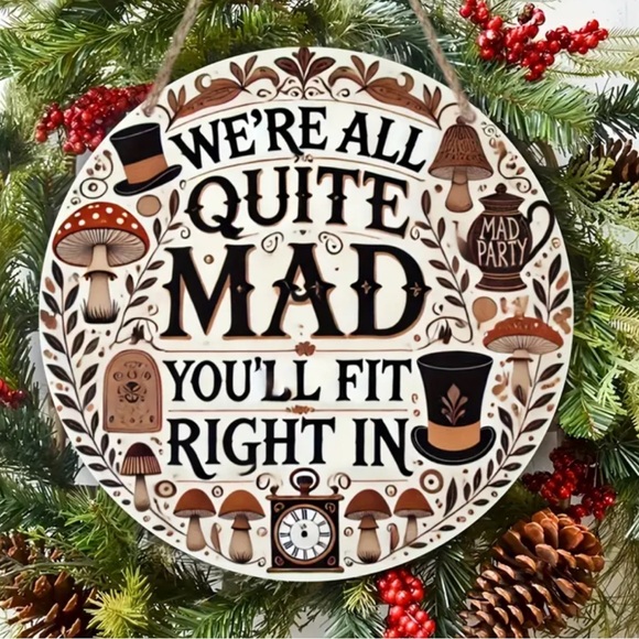 🌟Pick Any 2/$18 Sale Alice In Wonderland Sign - Picture 2 of 8